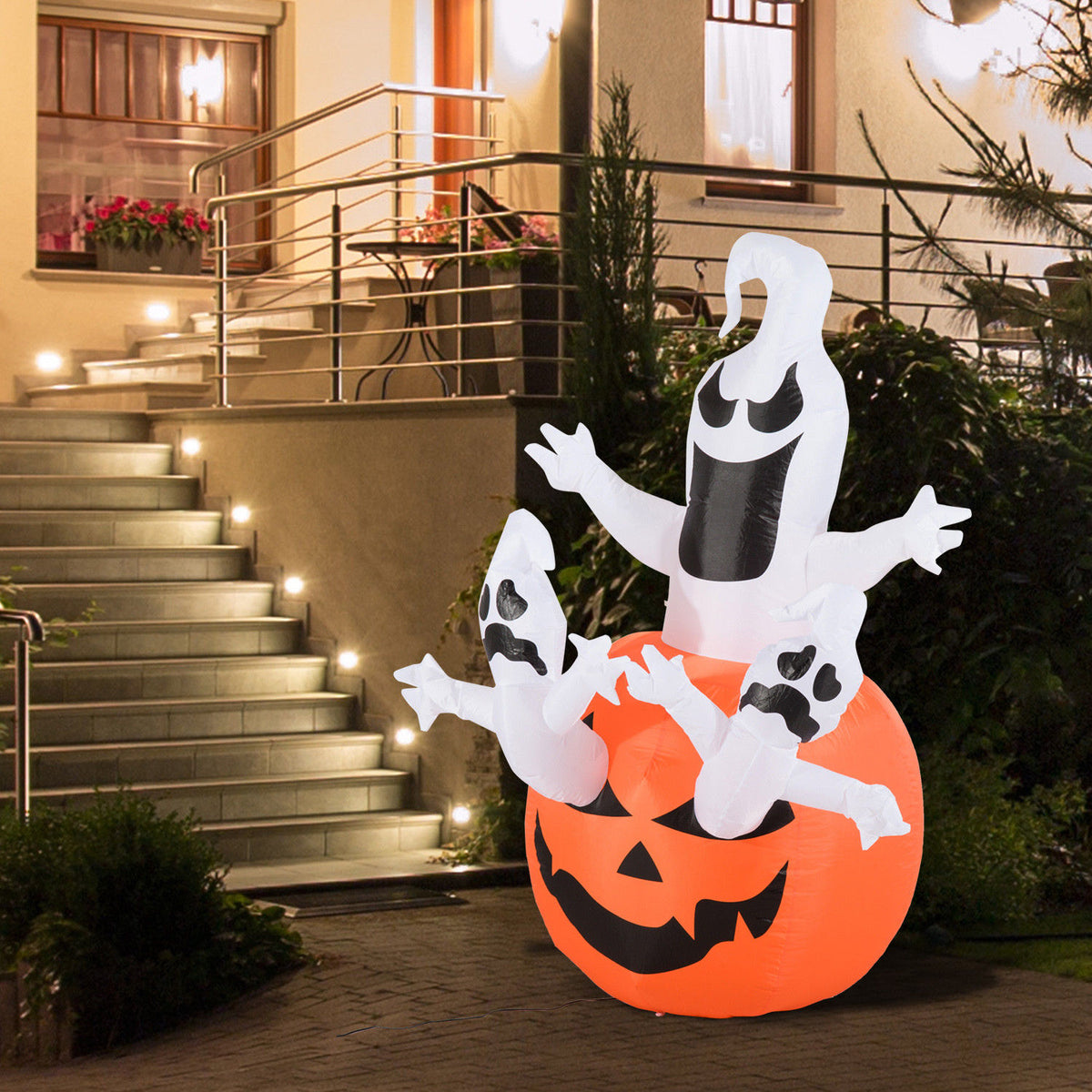 Aufblasbarer Halloween-Kürbis mit LED-Beleuchtung