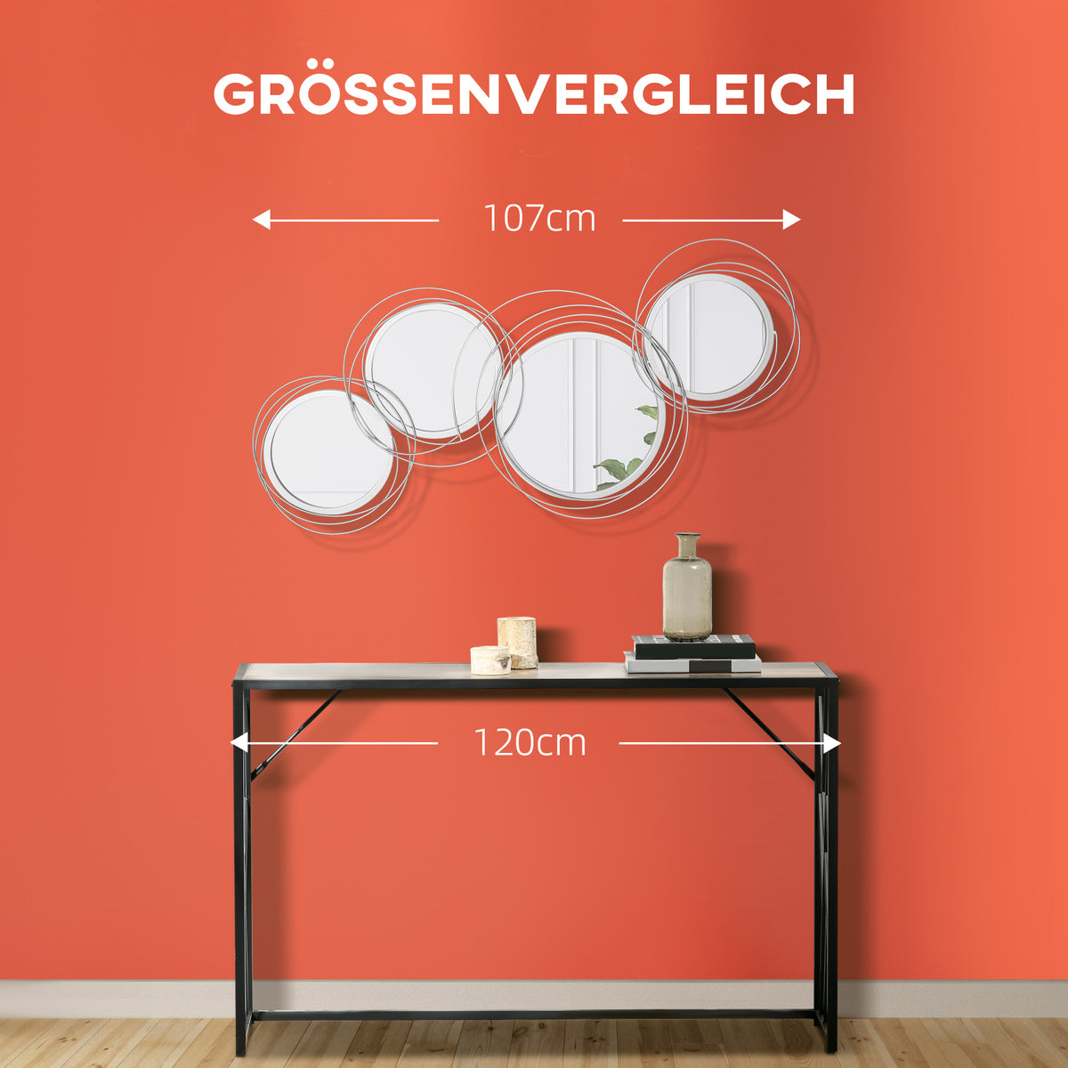 Wandspiegel-Set mit vier runden Spiegeln