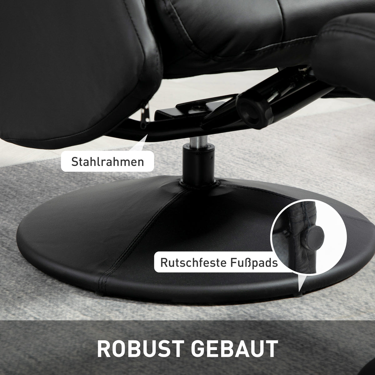 Drehbarer Relaxsessel mit Fußhocker