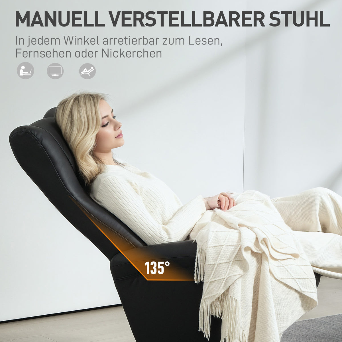 Drehbarer Relaxsessel mit Fußhocker