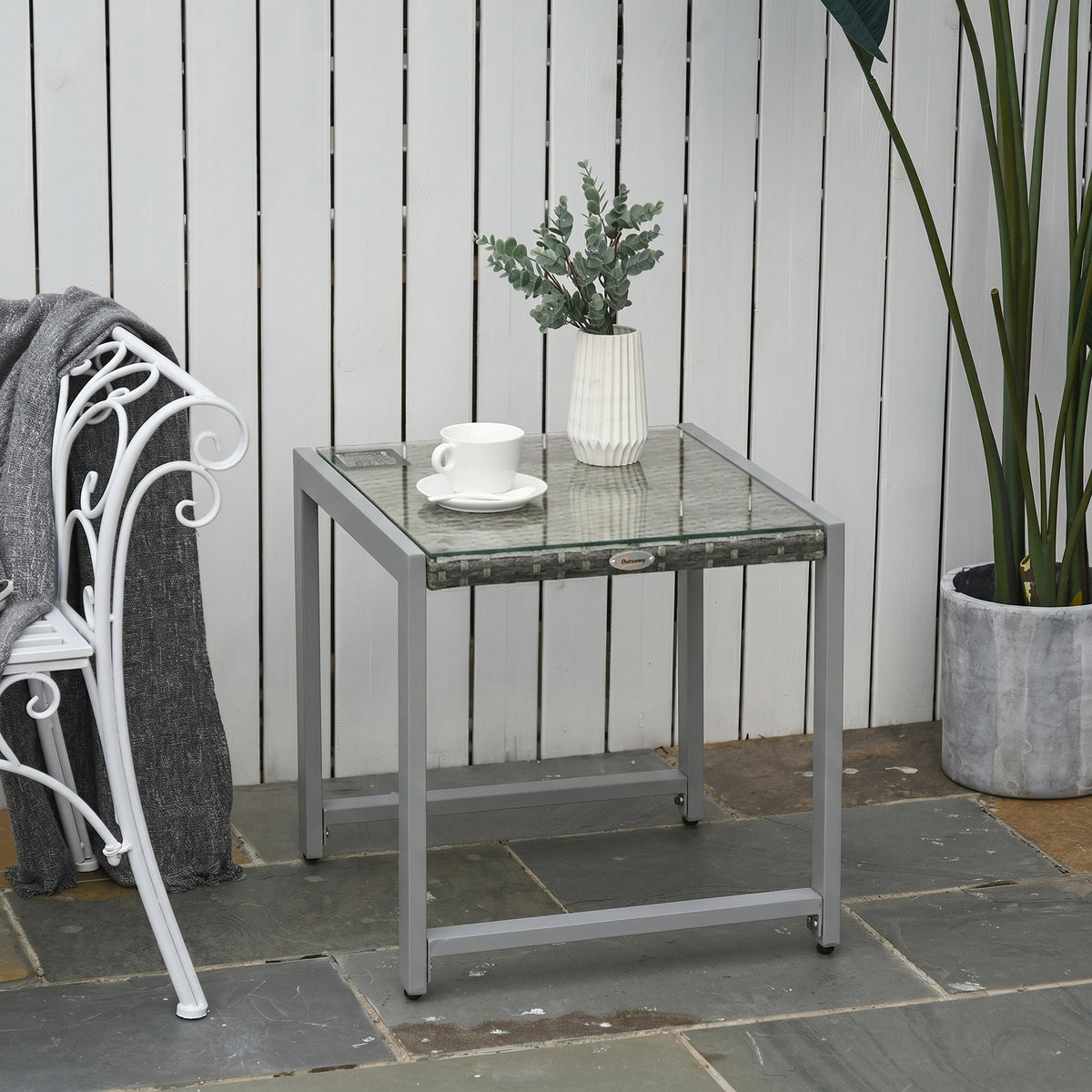 Garten-Beistelltisch aus Polyrattan