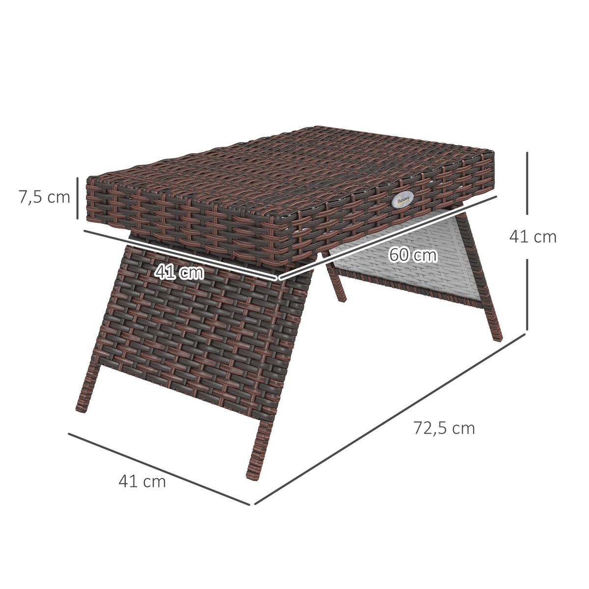 Garten-Beistelltisch aus Polyrattan