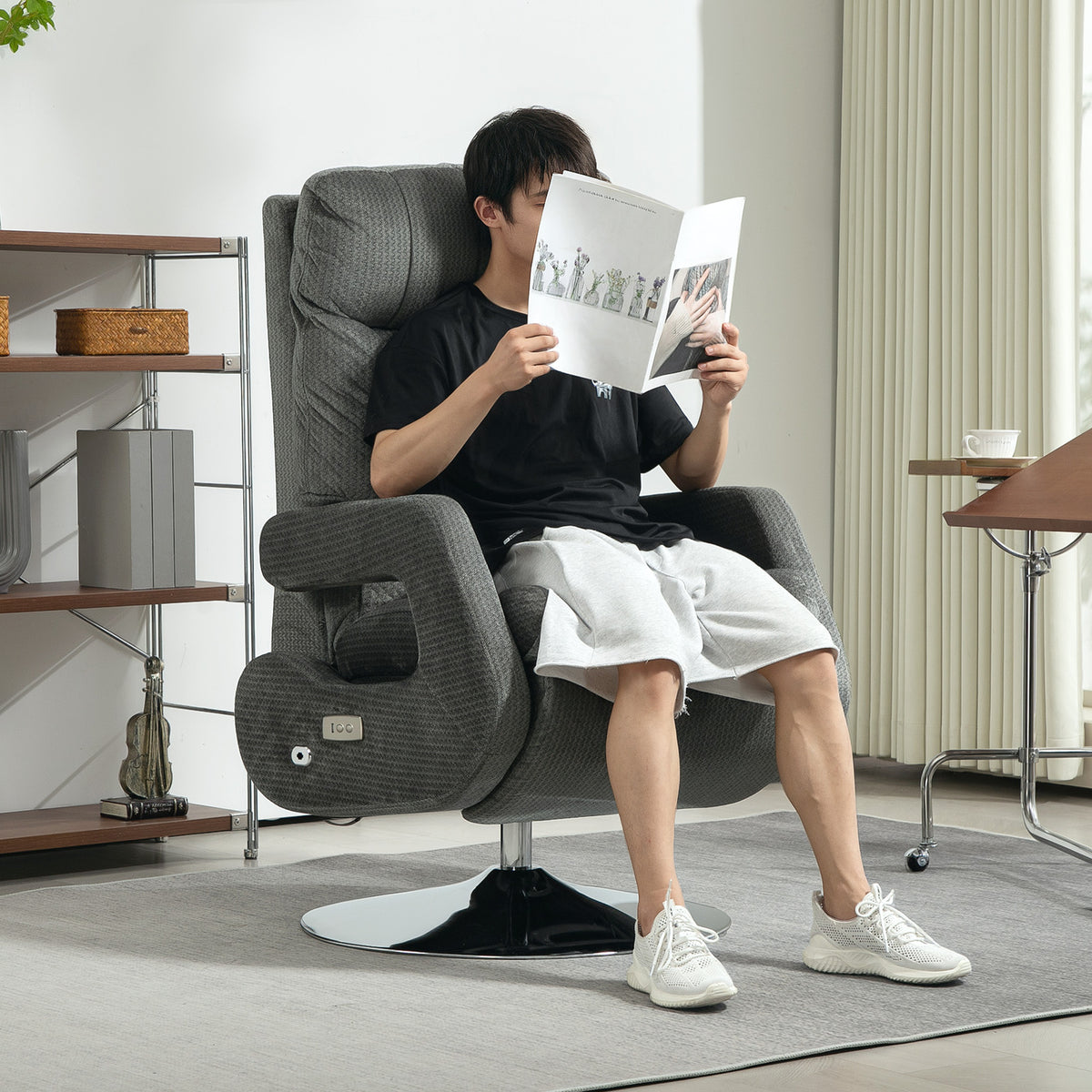 Elektrischer Relaxsessel mit Drehfunktion und USB