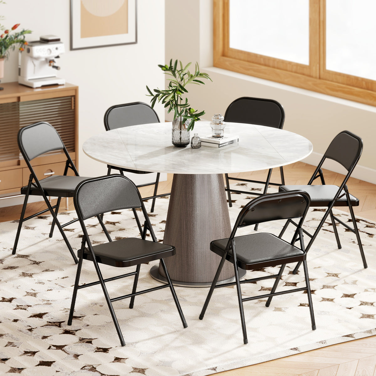 Klappstühle 6er-Set mit Stahlgestell