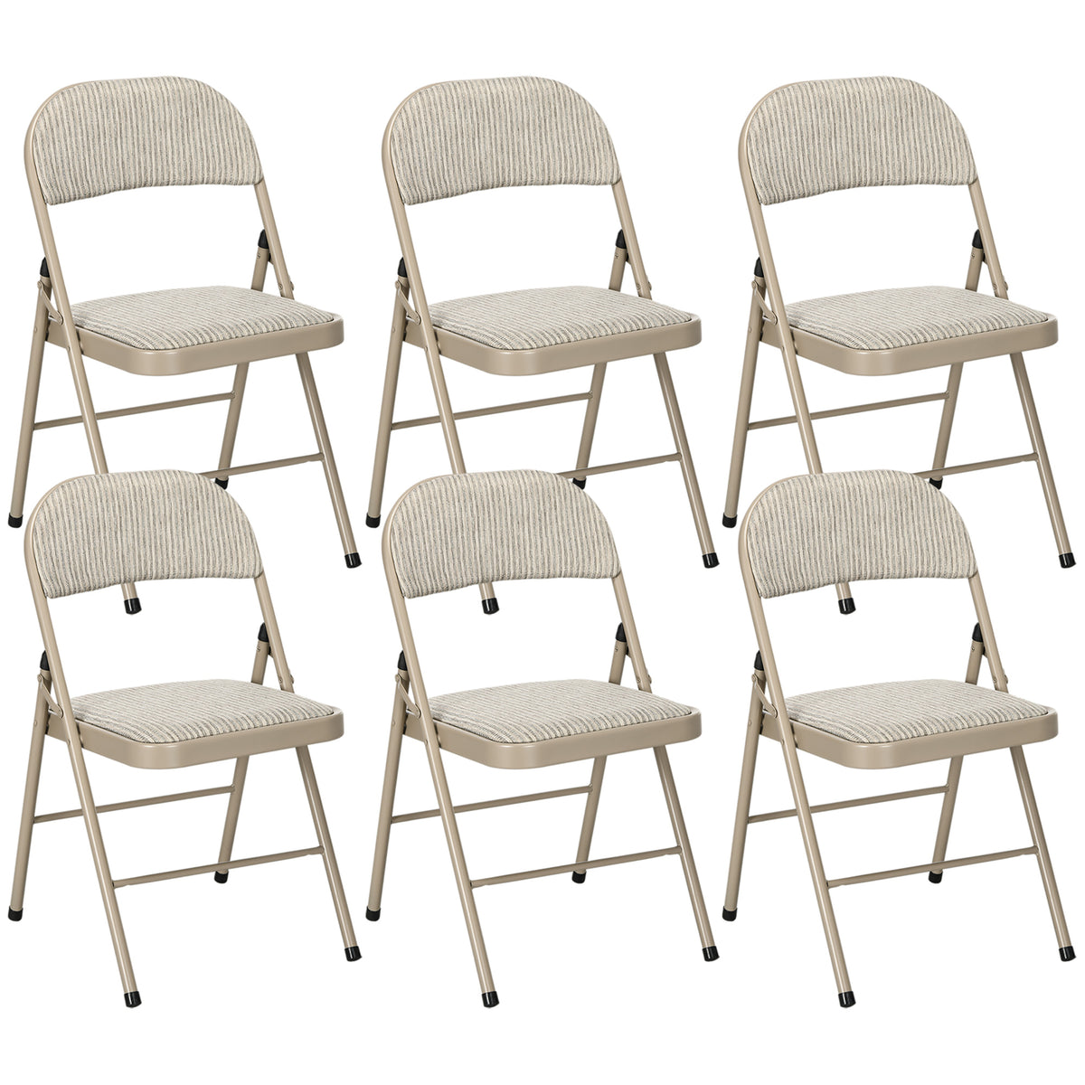 Klappstühle im 6er-Set mit gepolsterter Sitzfläche