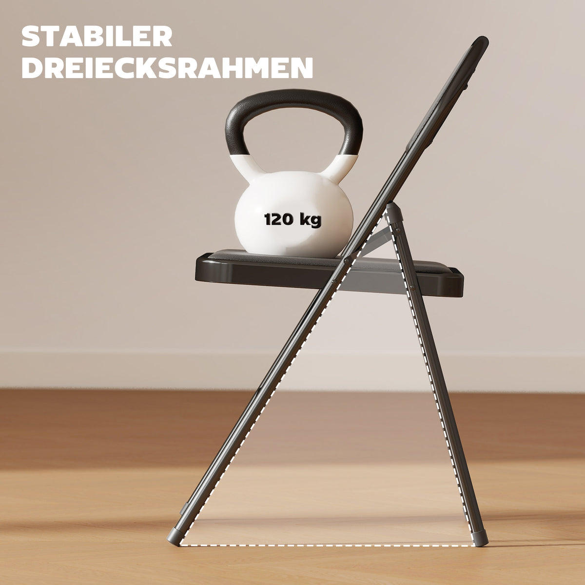 Klappstühle 6er-Set mit Stahlgestell