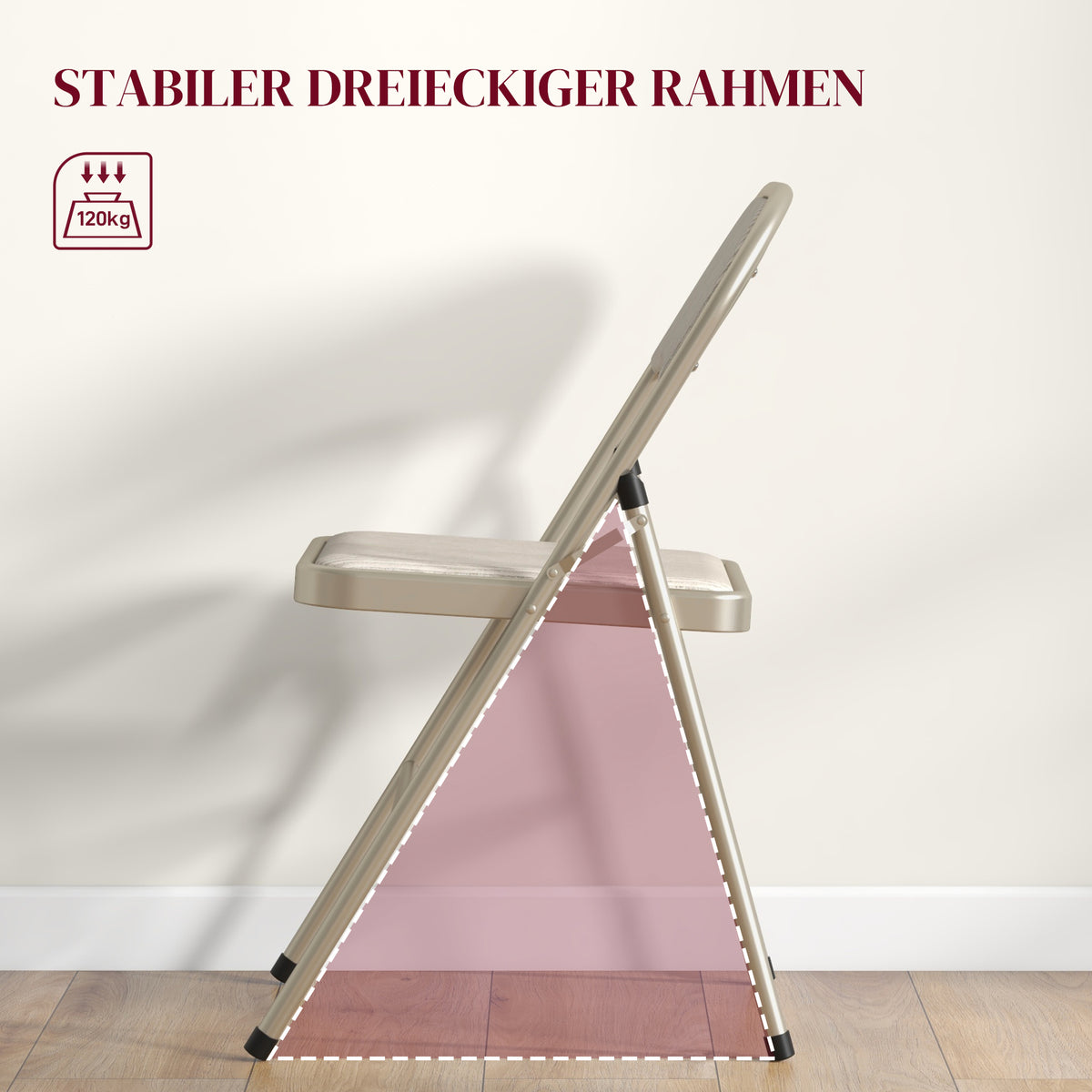 Klappstühle im 6er-Set mit gepolsterter Sitzfläche