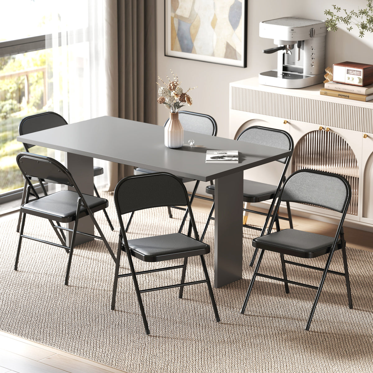 Klappstühle 6er-Set mit Stahlgestell