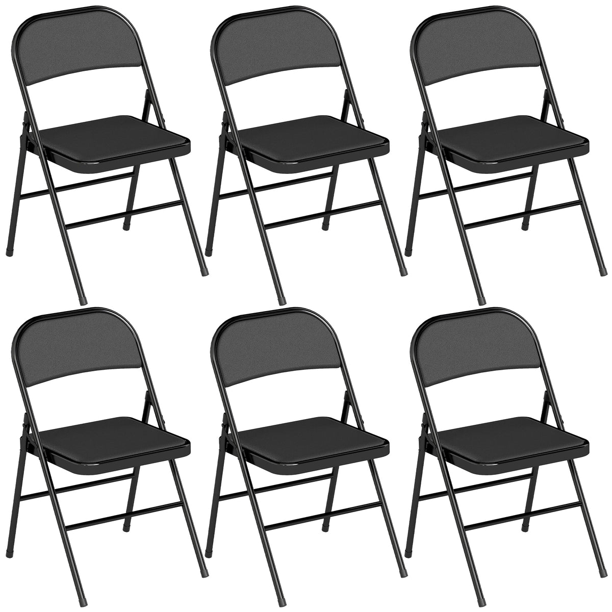 Klappstühle 6er-Set mit Stahlgestell
