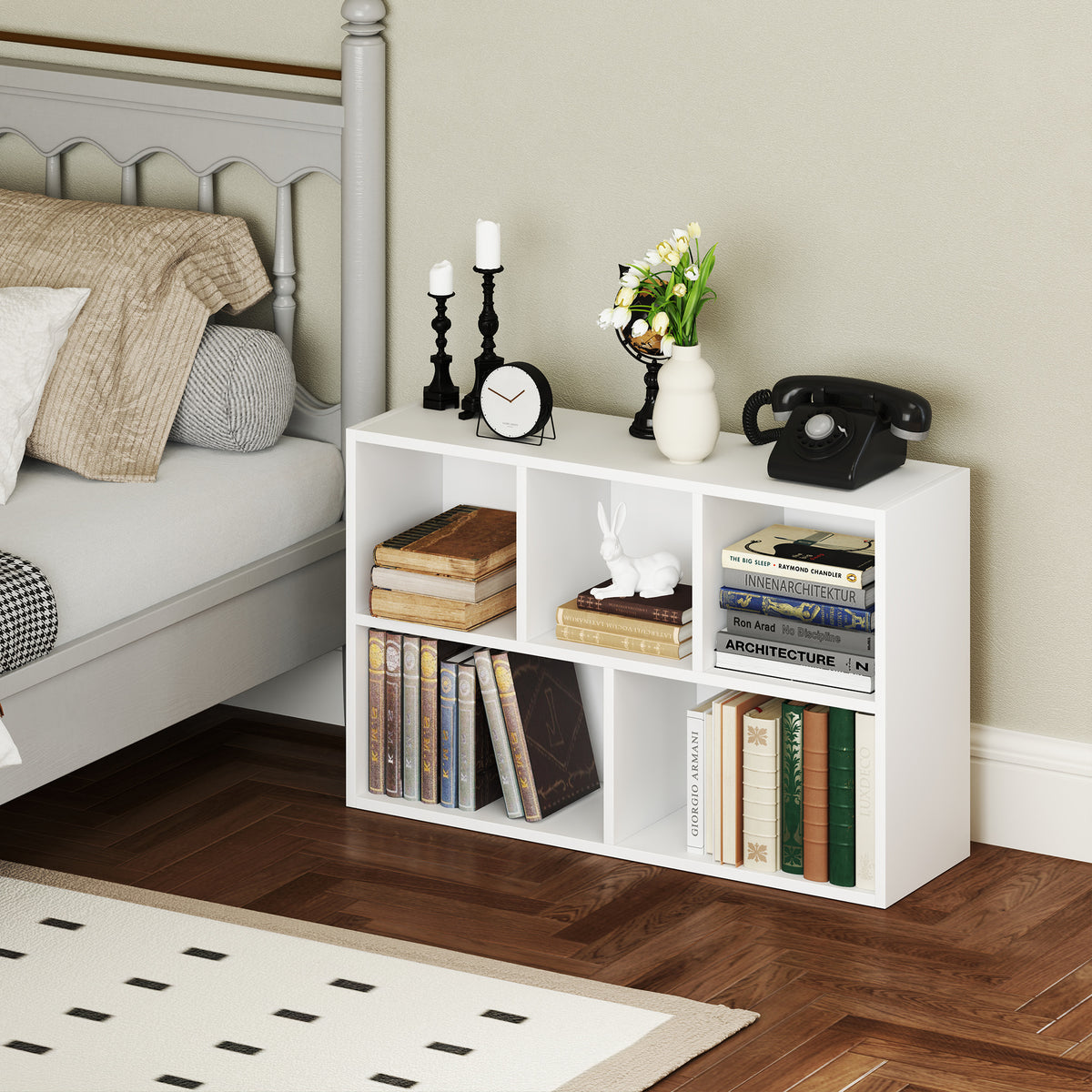 Bücherregal mit 5 oder 8 offenen Fächern
