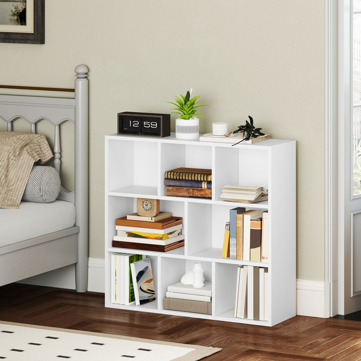 Bücherregal mit 5 oder 8 offenen Fächern