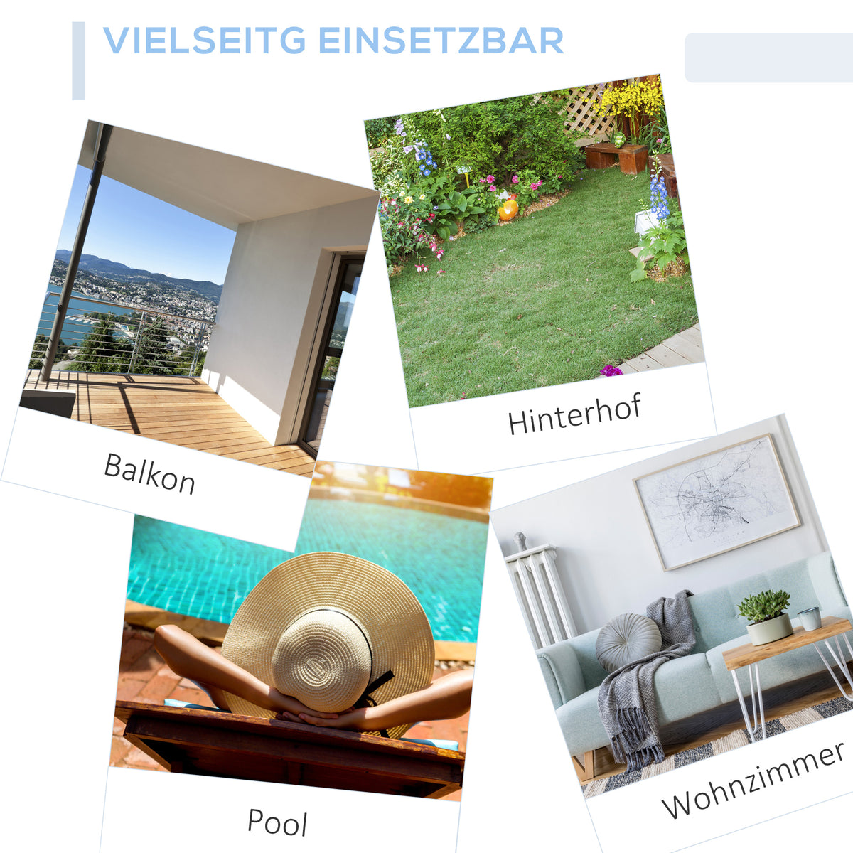 Schaukelstuhl aus Polyrattan mit Sitzkissen