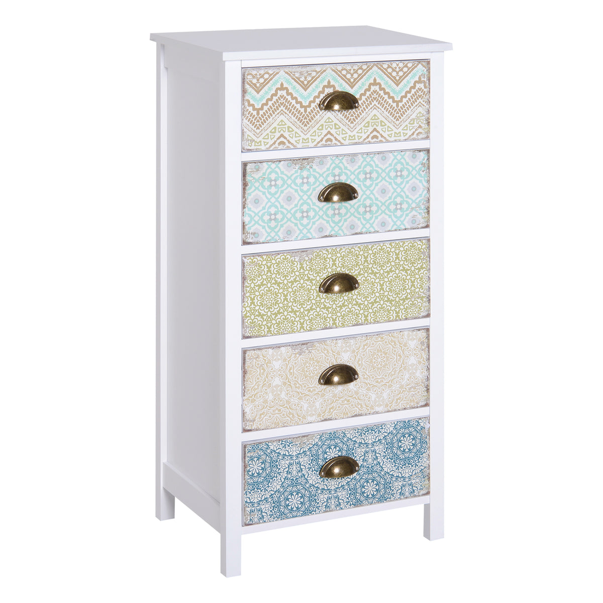 Shabby-Chic-Kommode mit Schubladen und Stauraum
