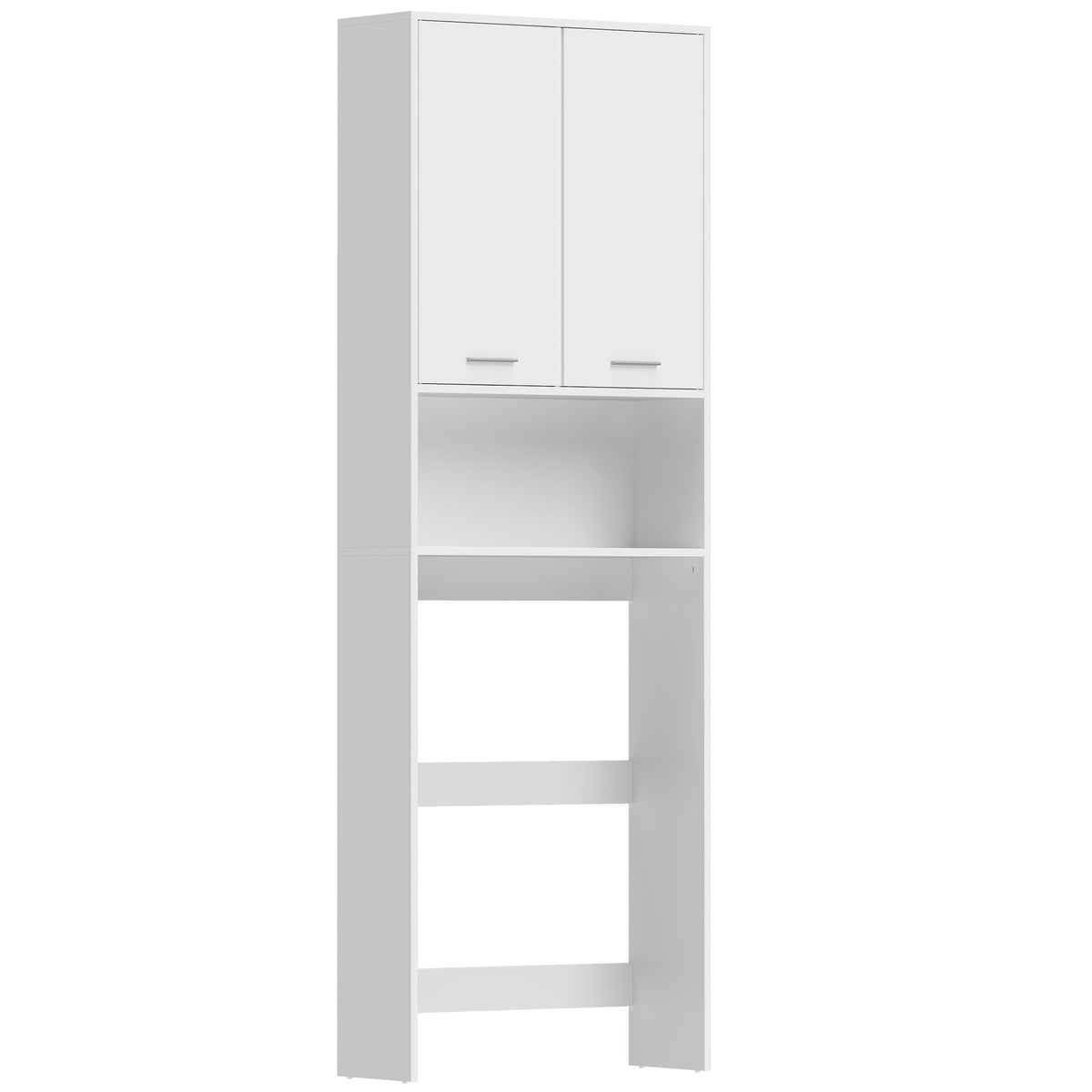 Waschmaschinen-Überbauschrank mit Türen und offenem Fach
