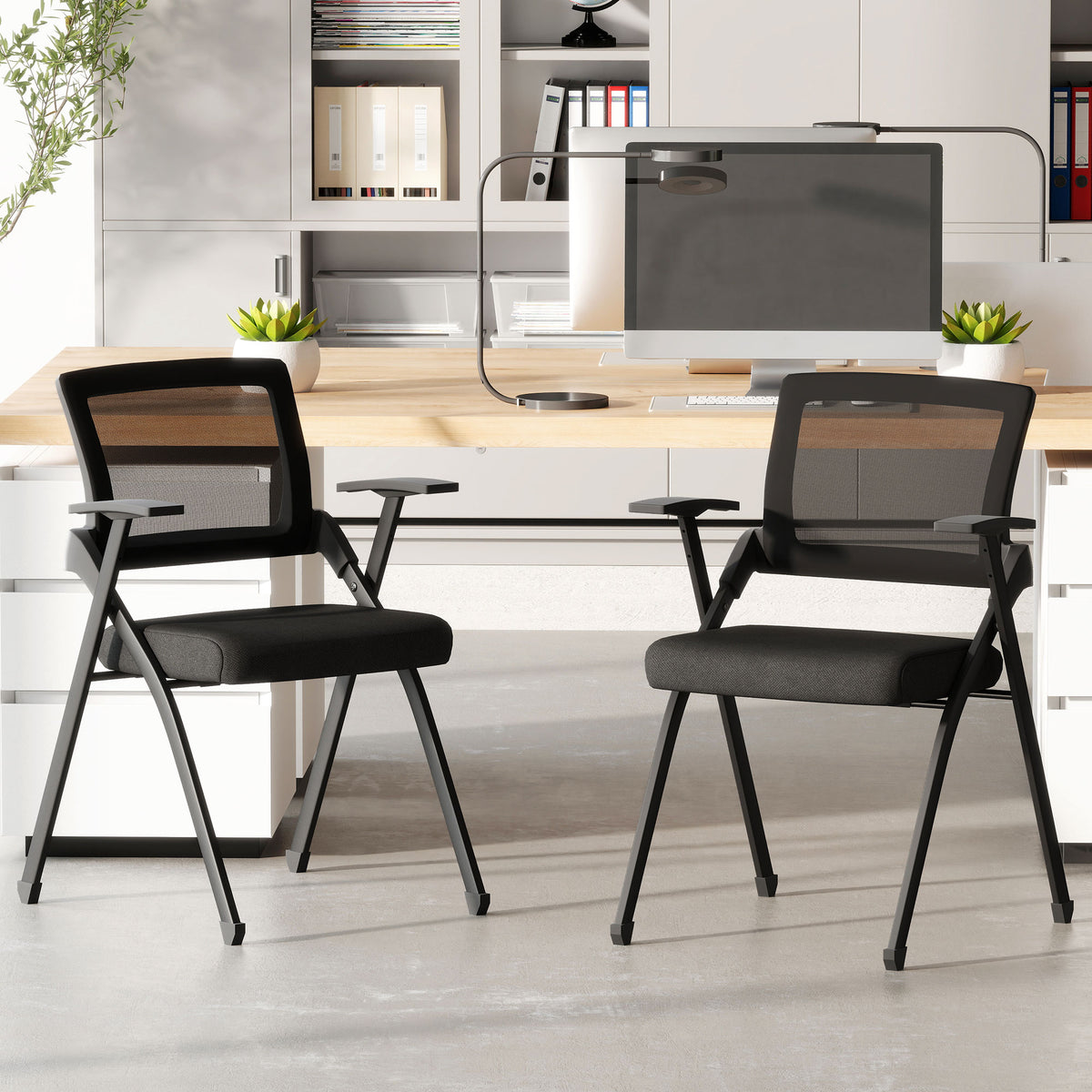 2er-Set Klappstühle mit Netzrückenlehne