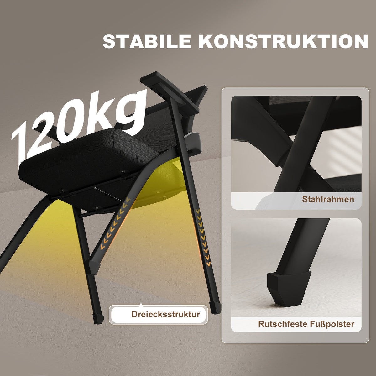 2er-Set Klappstühle mit Netzrückenlehne