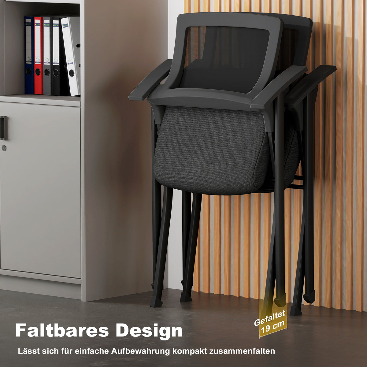 2er-Set Klappstühle mit Netzrückenlehne