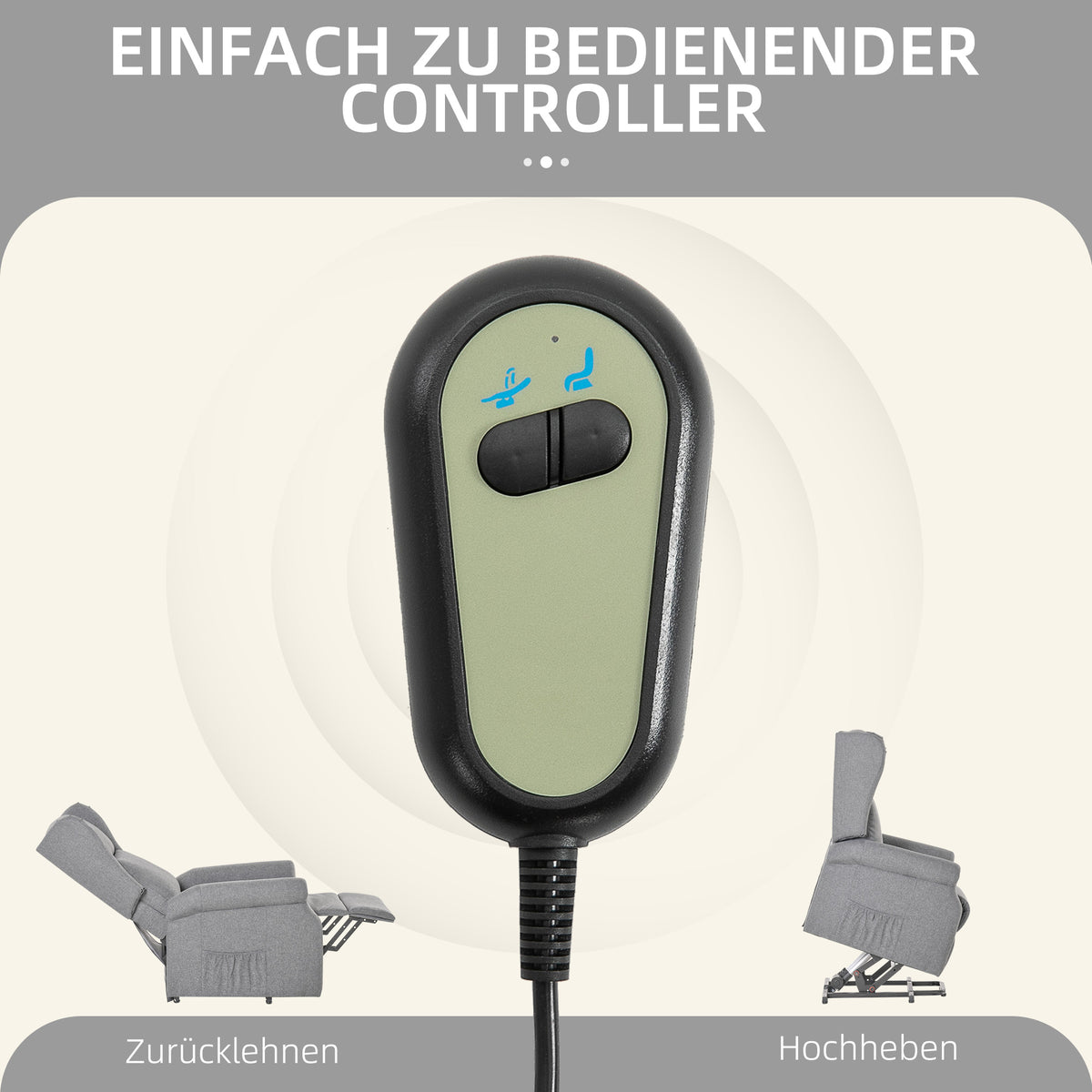 Elektrischer Aufstehsessel mit Liegefunktion