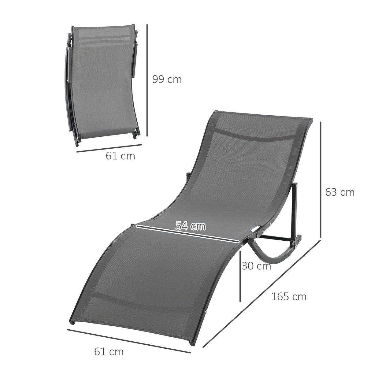 2er-Set Sonnenliegen aus Aluminium, faltbar