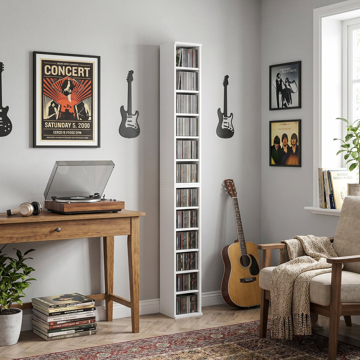 CD-Regale im 2er-Set mit verstellbaren Böden