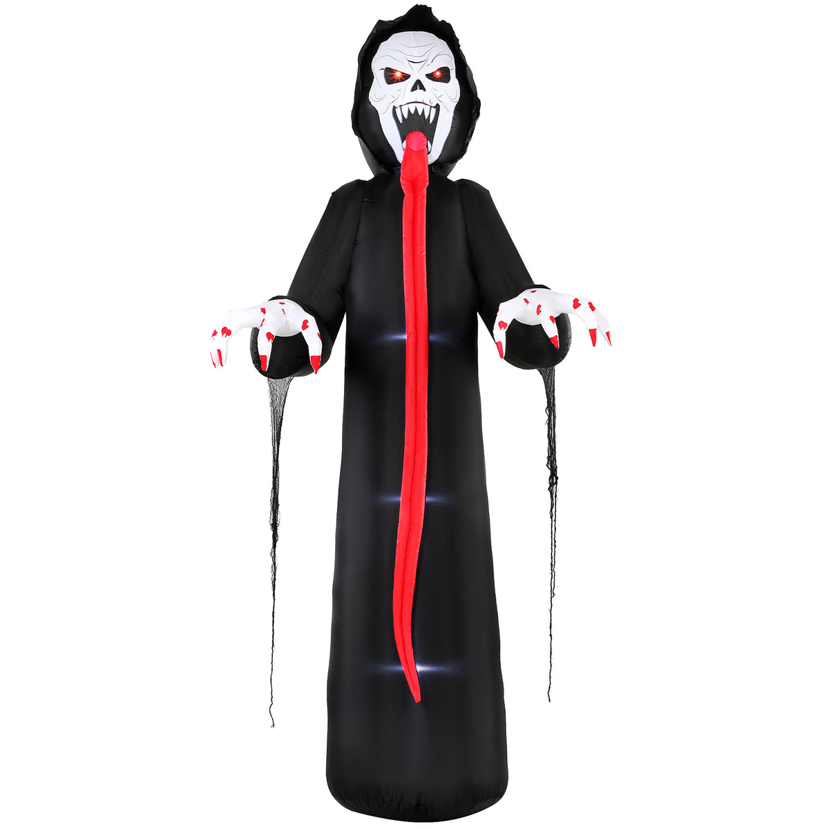Aufblasbares Halloween-Skelett 310 cm mit LEDs