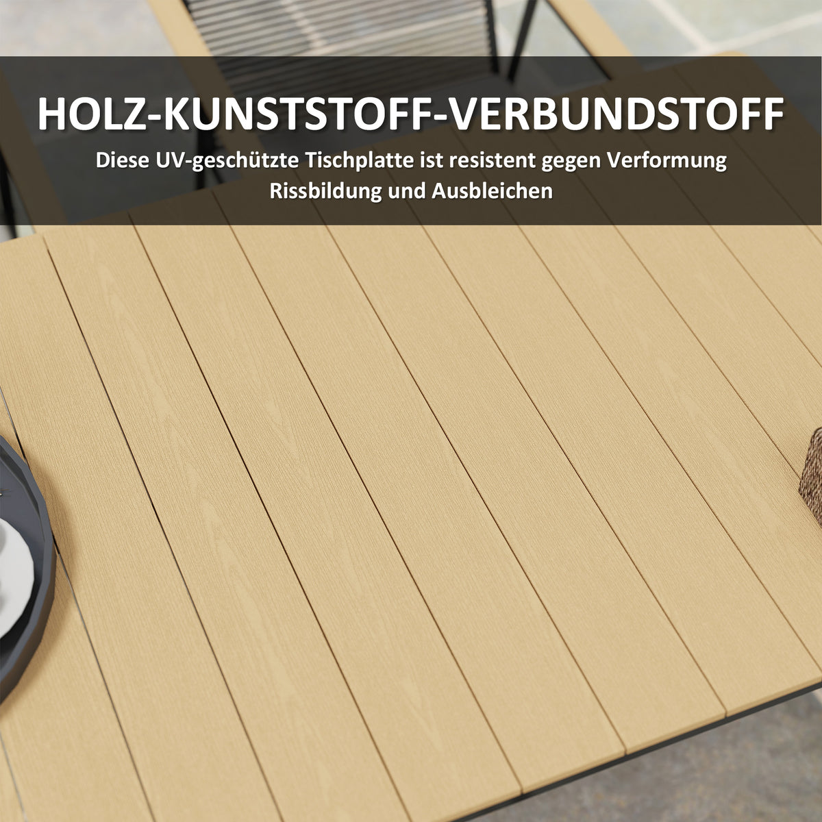 7-teiliges Gartenmöbelset mit Tisch und 6 Stühlen
