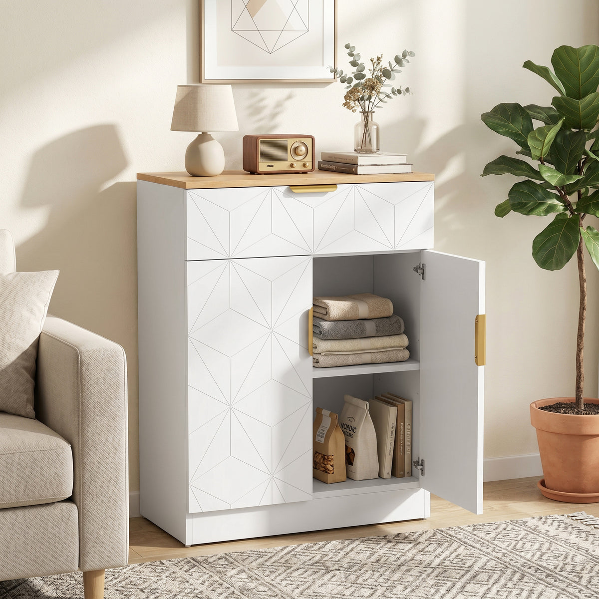 Sideboard mit Schublade und verstellbaren Einlegeböden