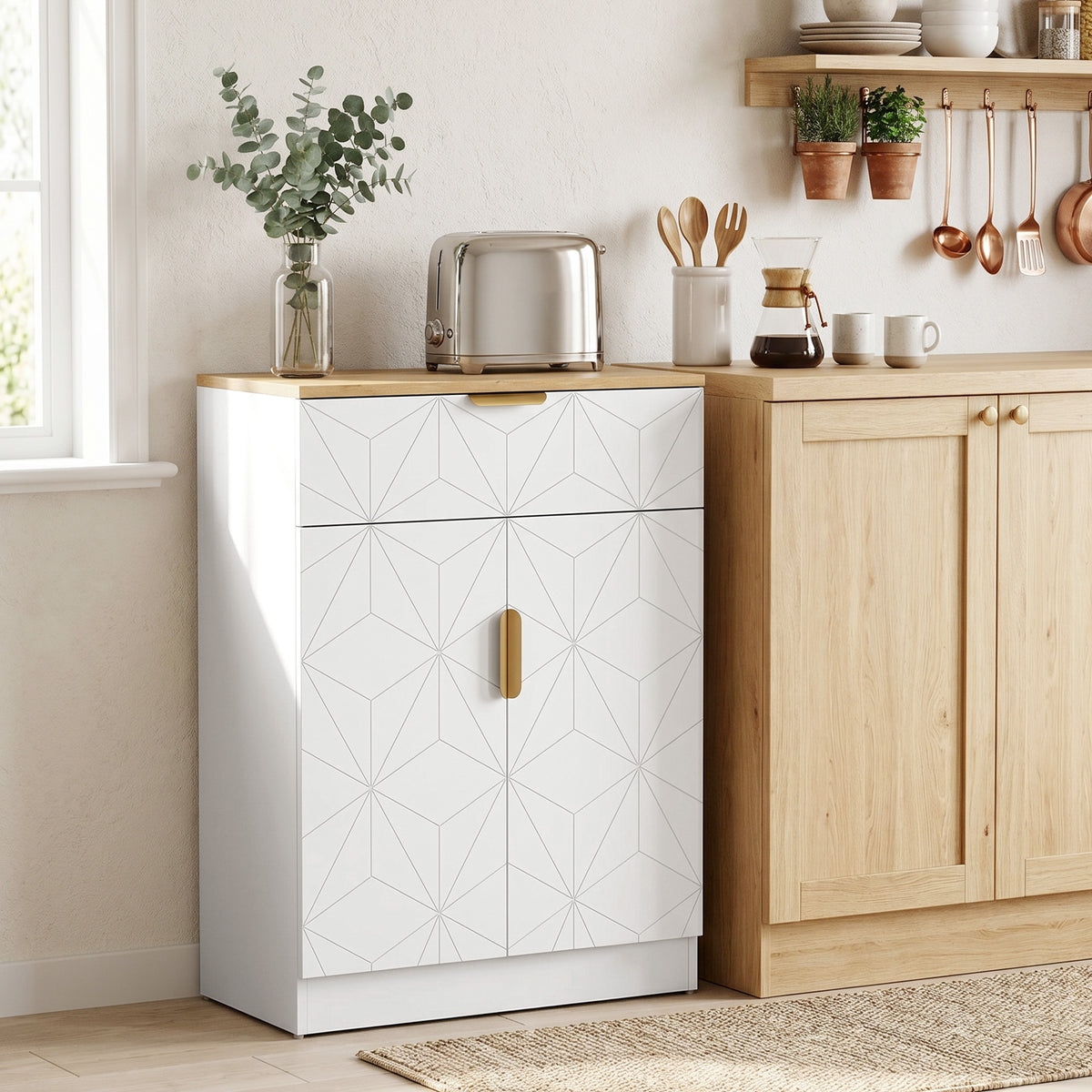 Sideboard mit Schublade und verstellbaren Einlegeböden