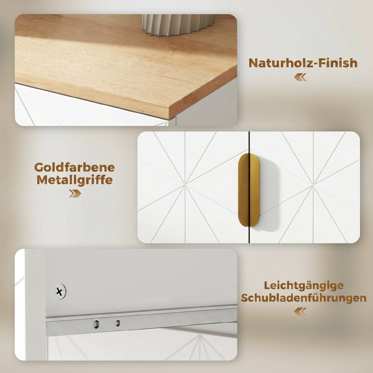Sideboard mit Schublade und verstellbaren Einlegeböden