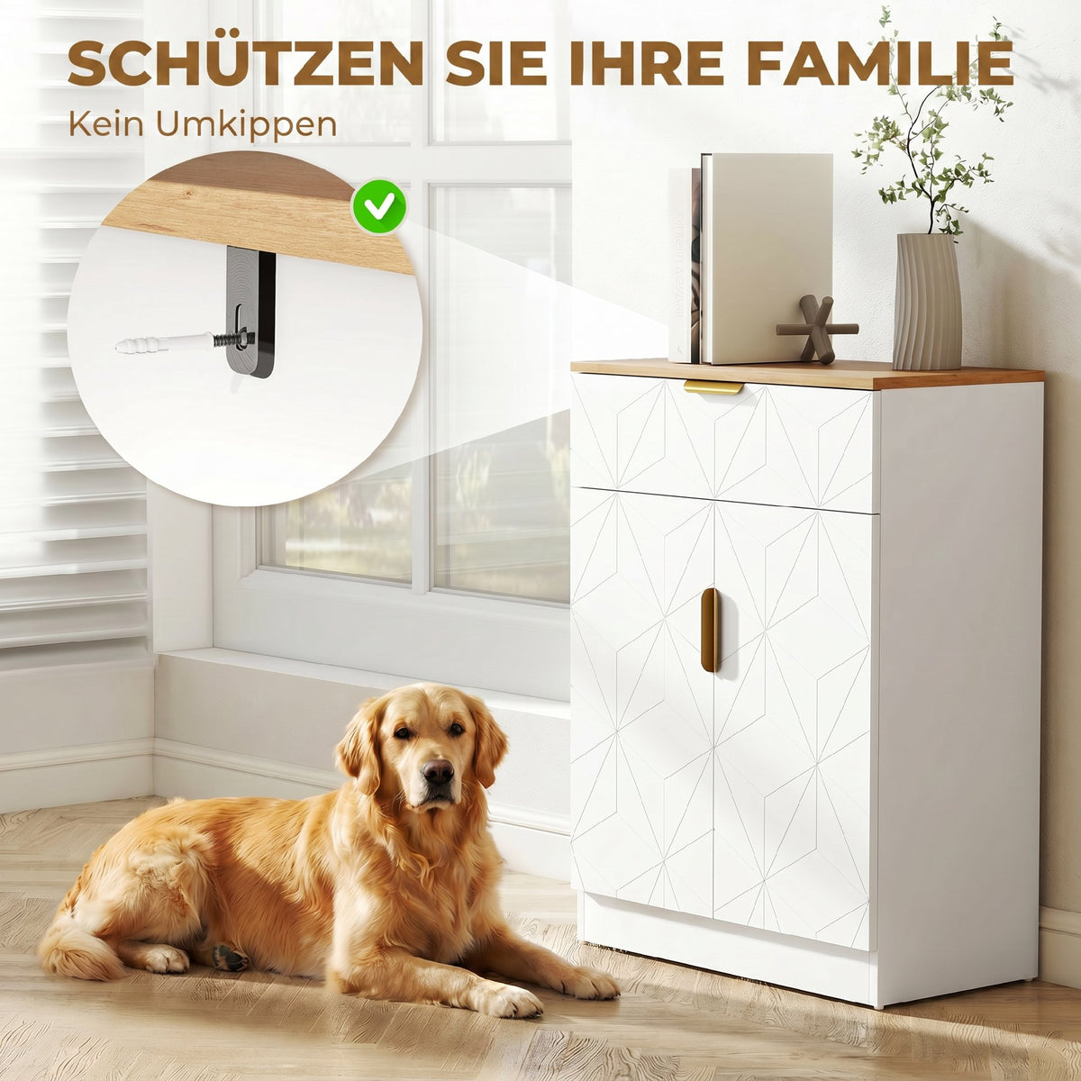 Sideboard mit Schublade und verstellbaren Einlegeböden