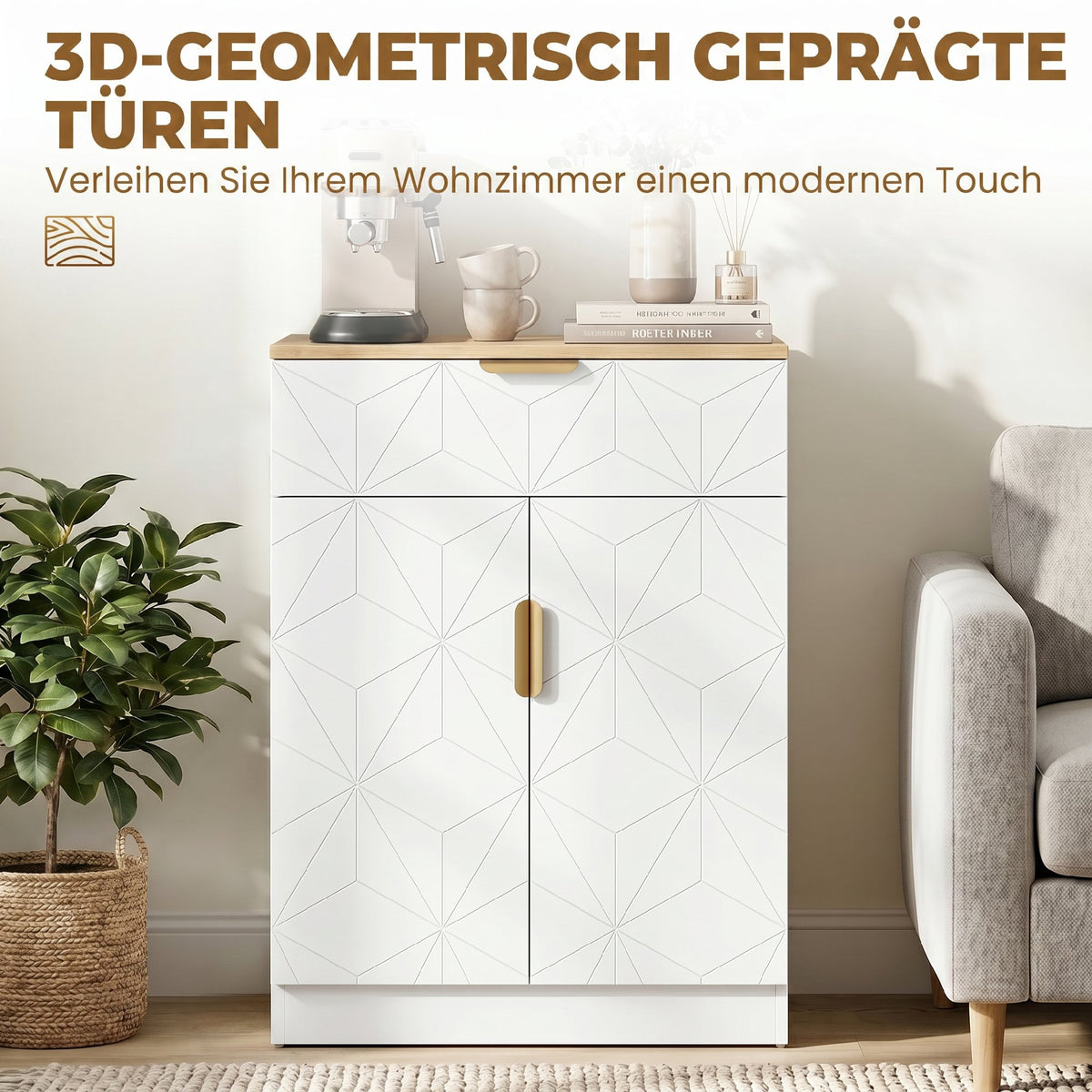 Sideboard mit Schublade und verstellbaren Einlegeböden