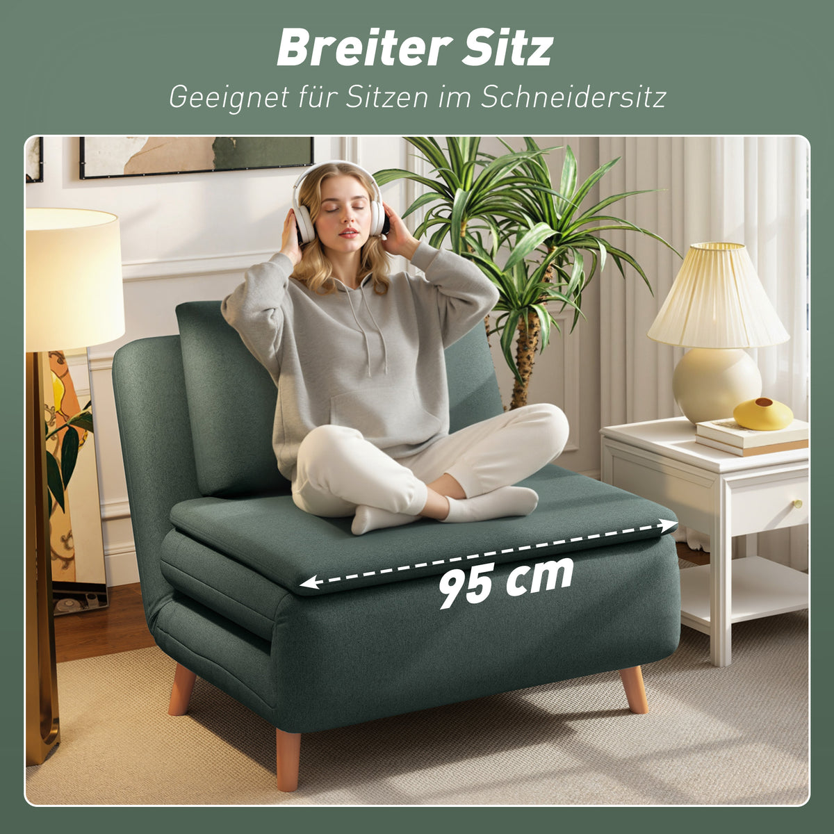 3-in-1 Schlafsessel mit verstellbarer Rückenlehne