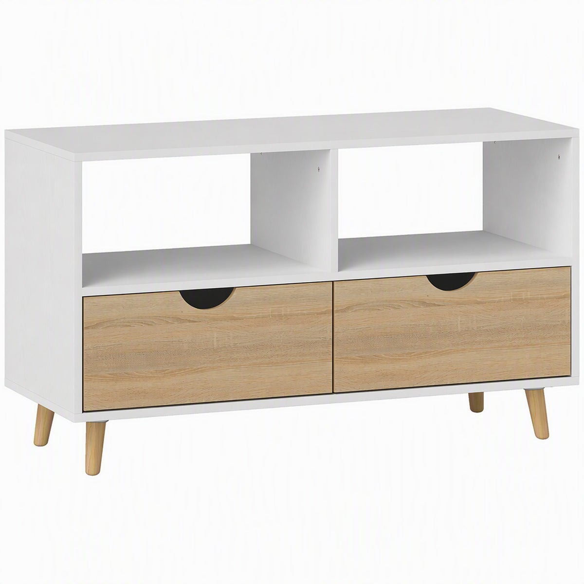TV-Kommode 99 cm mit Schubladen und offenen Fächern