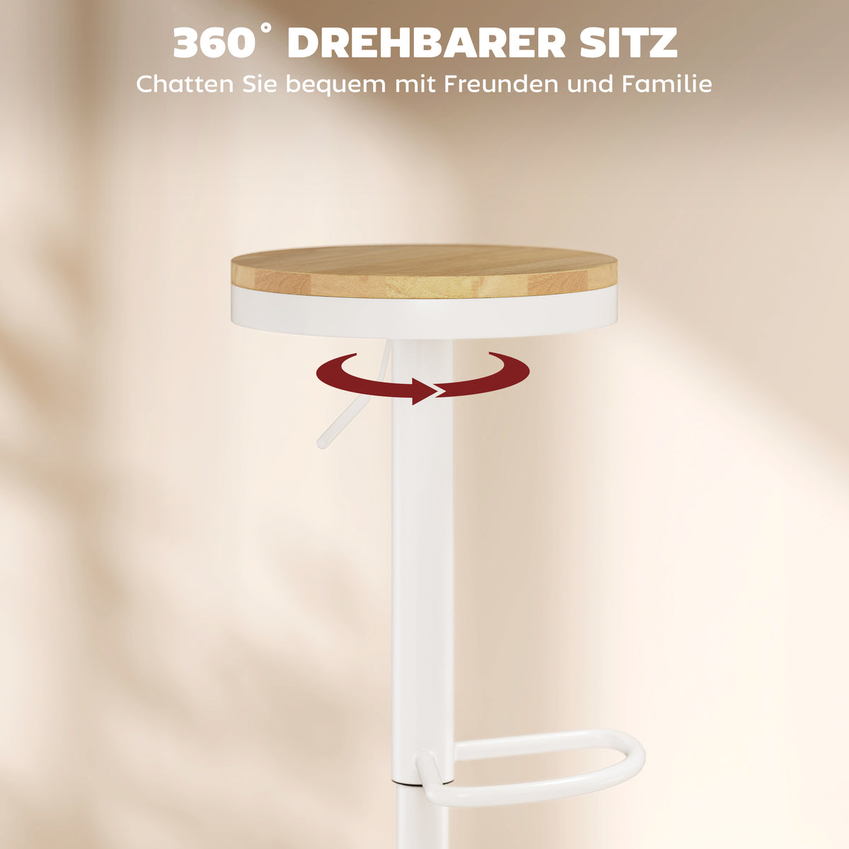 Höhenverstellbares Barhocker-Set mit Drehfunktion