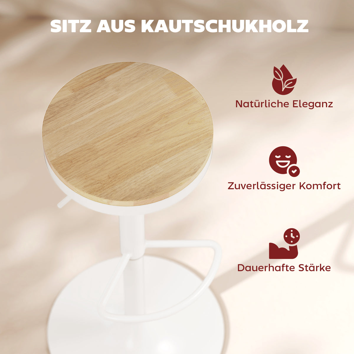 Höhenverstellbares Barhocker-Set mit Drehfunktion