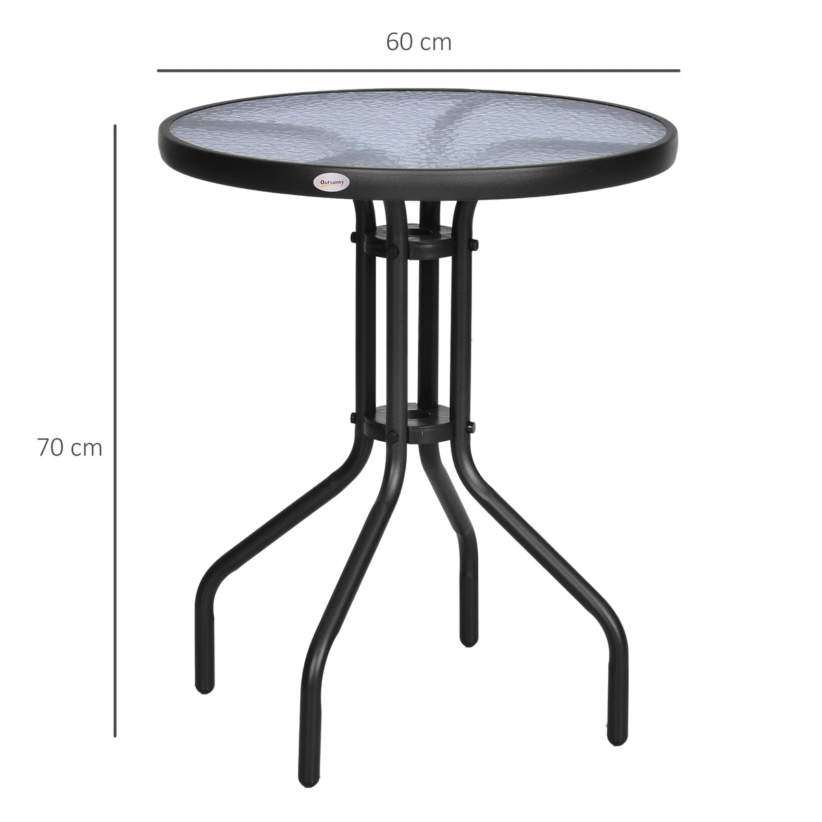 Runder Gartentisch für Balkon und Terrasse