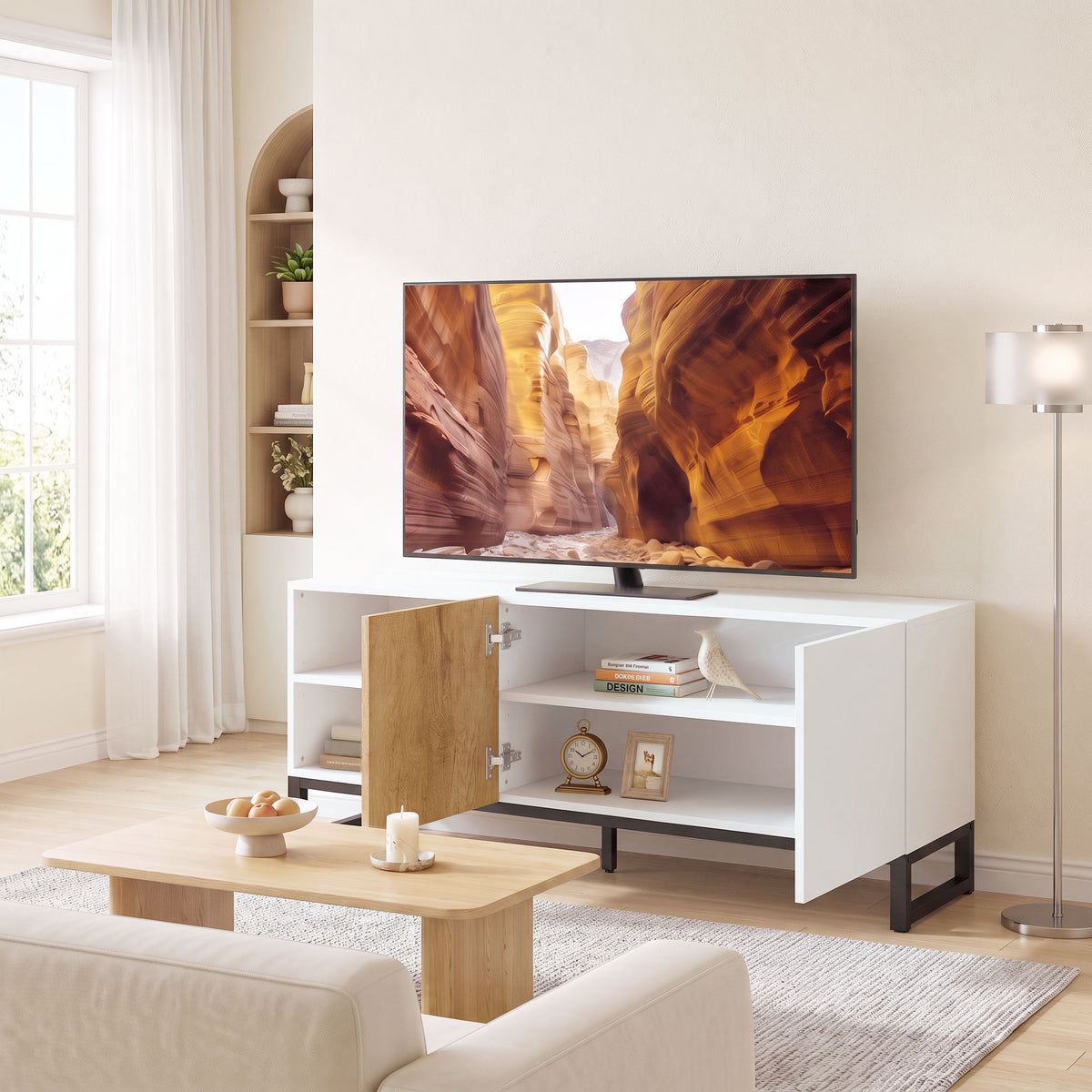 TV-Lowboard 140 cm für Fernseher bis 55 Zoll