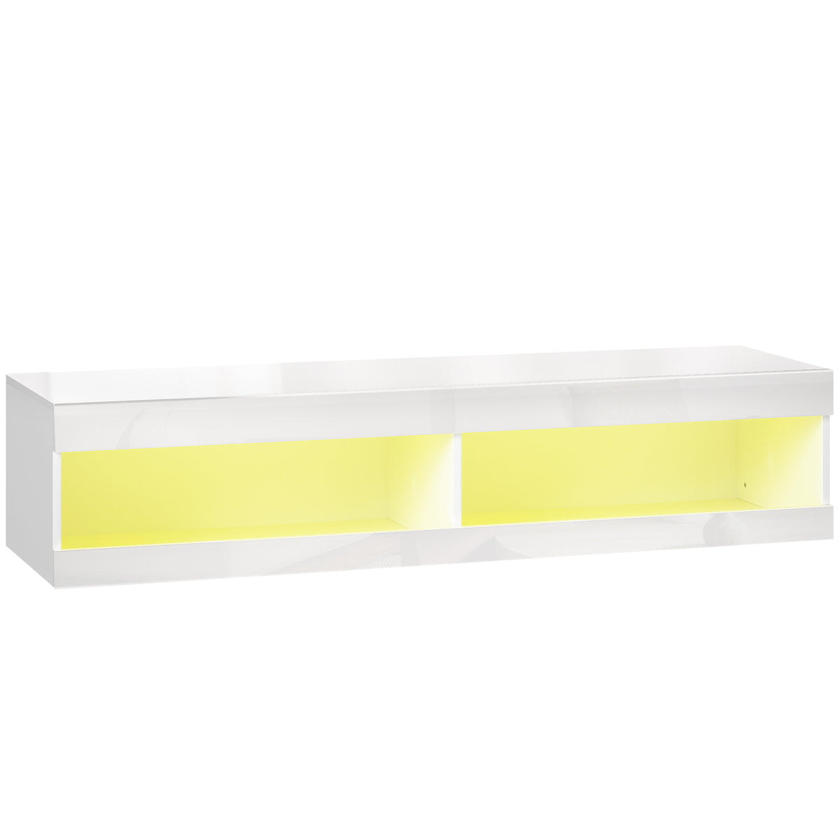 Hängendes TV-Lowboard mit RGB-LED-Beleuchtung