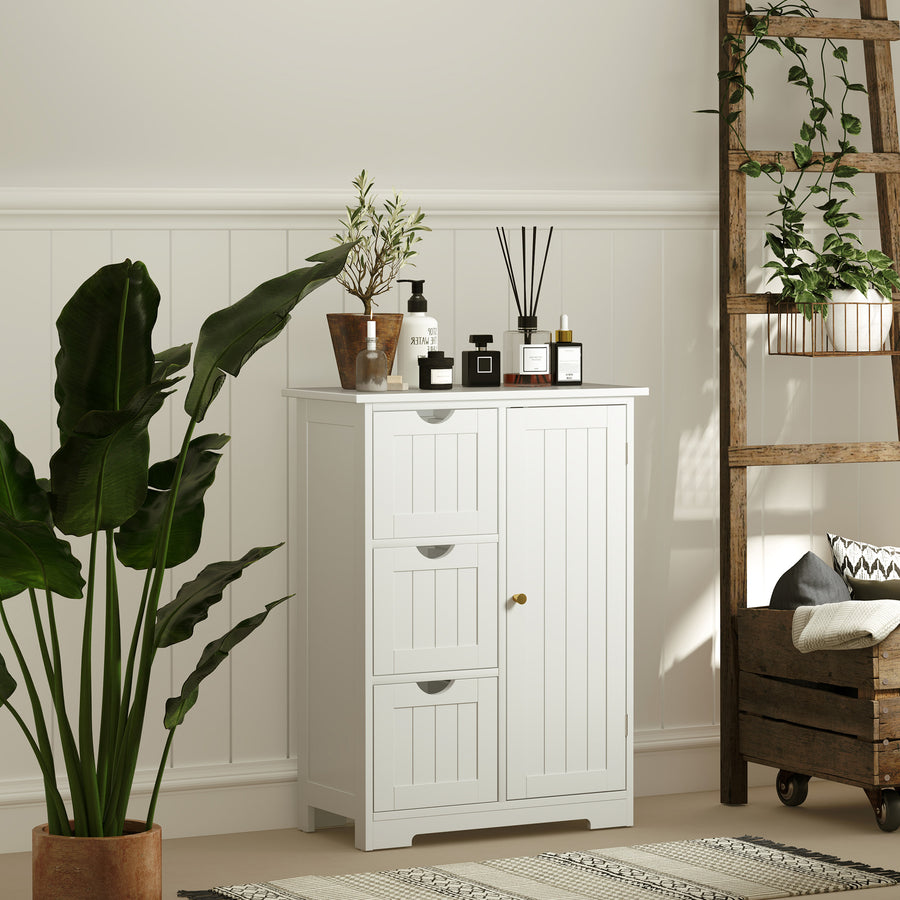 Badezimmerschrank 60 cm mit drei Schubladen