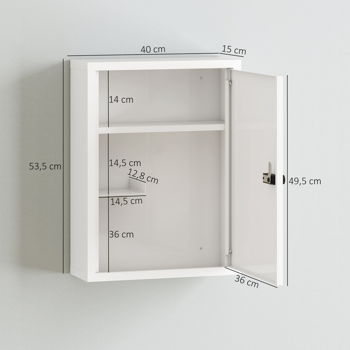 Medizinschrank aus Stahl mit Zahlenschloss