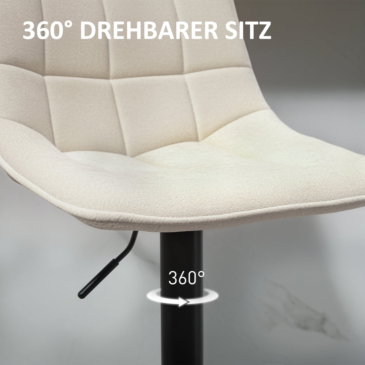 2er-Set höhenverstellbare Barhocker mit Rückenlehne