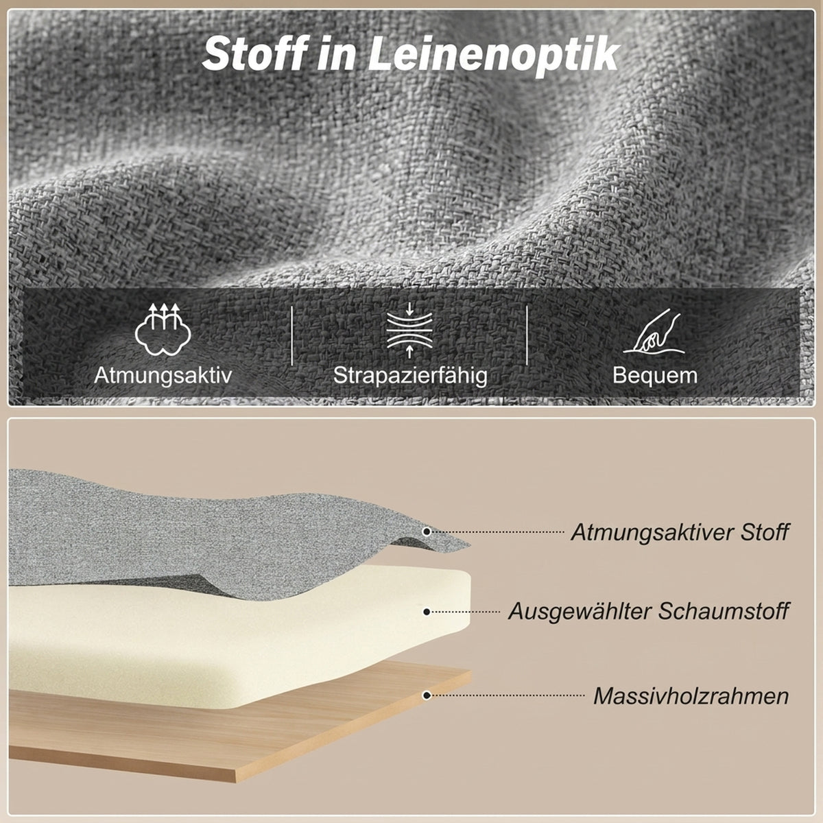 Schlafsessel mit verstellbarer Rückenlehne und Rollen