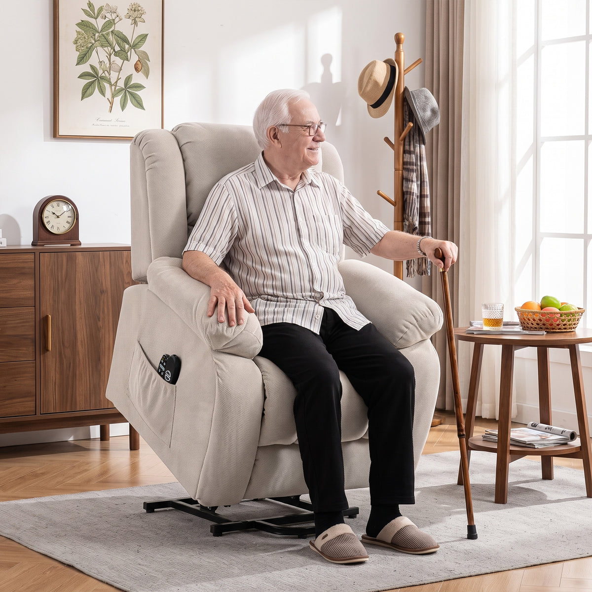 Elektrischer Aufstehsessel mit Massage und Wärme