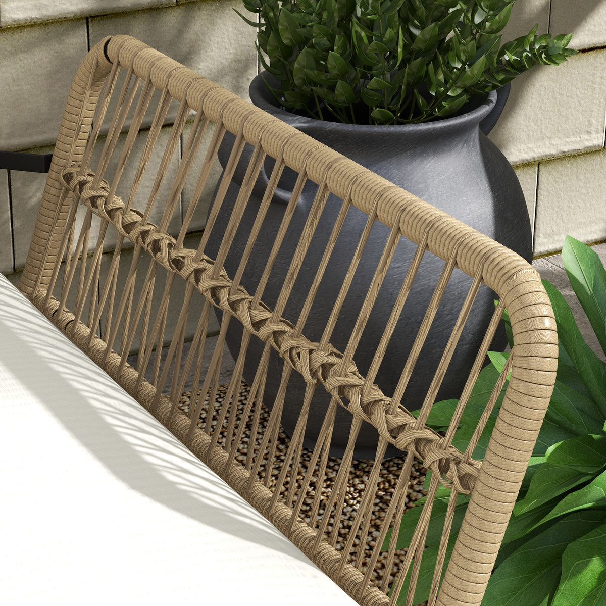 3-teiliges Polyrattan-Gartenmöbelset mit Sonnenliege