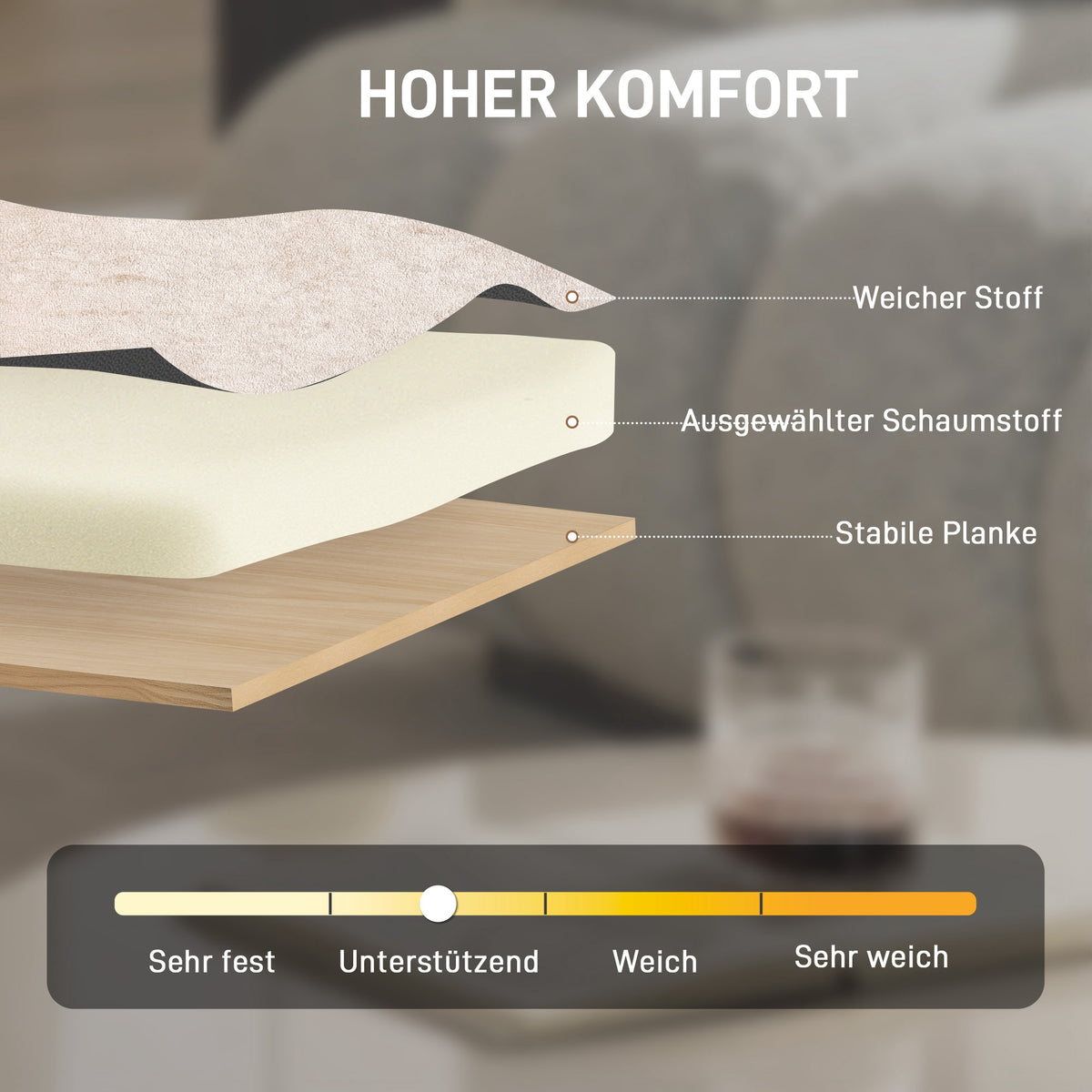 Chenille-Polstersessel mit Holzrahmen und Armlehnen