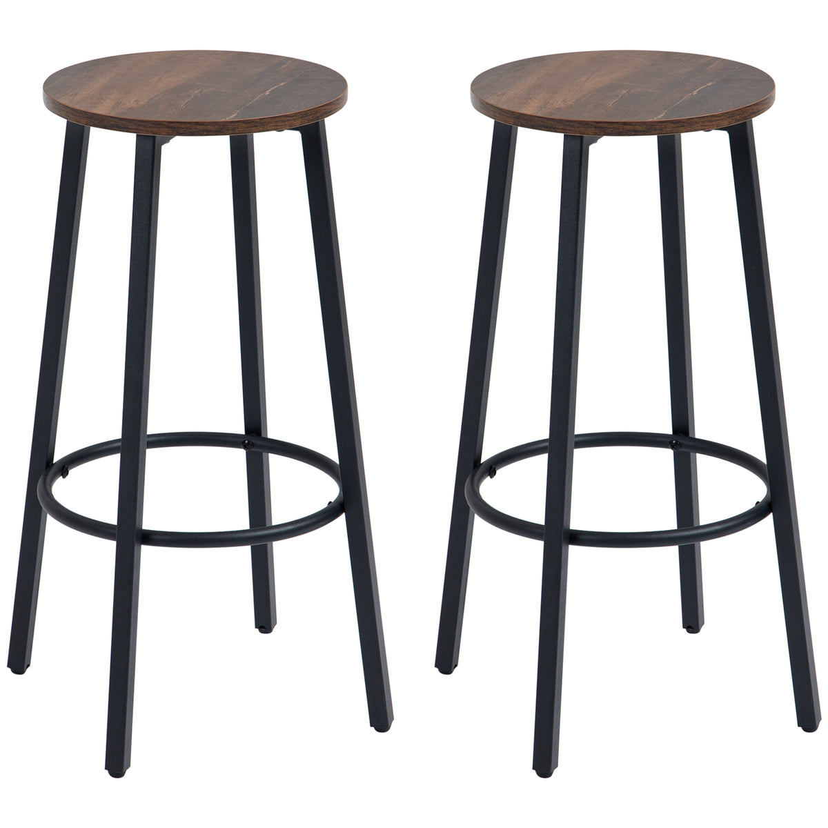 Barhocker-Set mit Fußstütze im Industrial Design