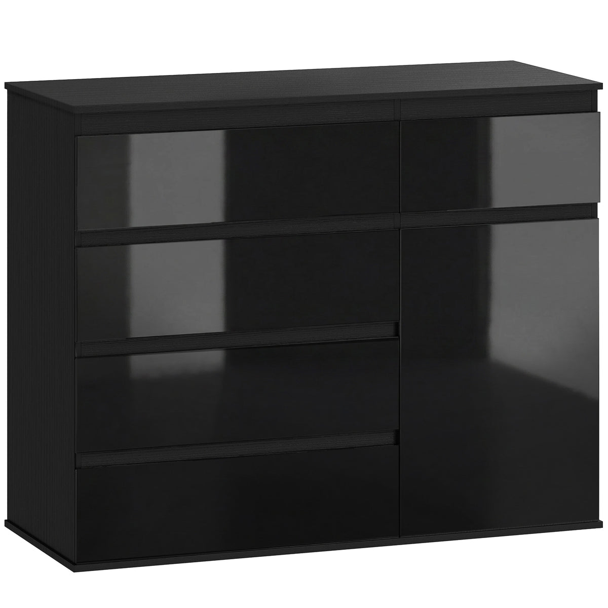 Sideboard 100 cm mit 5 Schubladen und Soft-Close-Tür