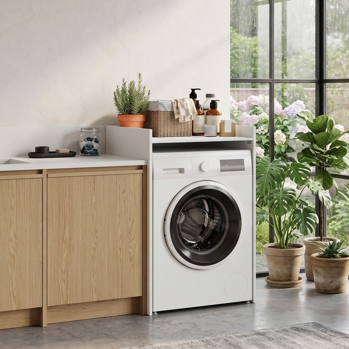 Waschmaschinenschrank mit Ablage