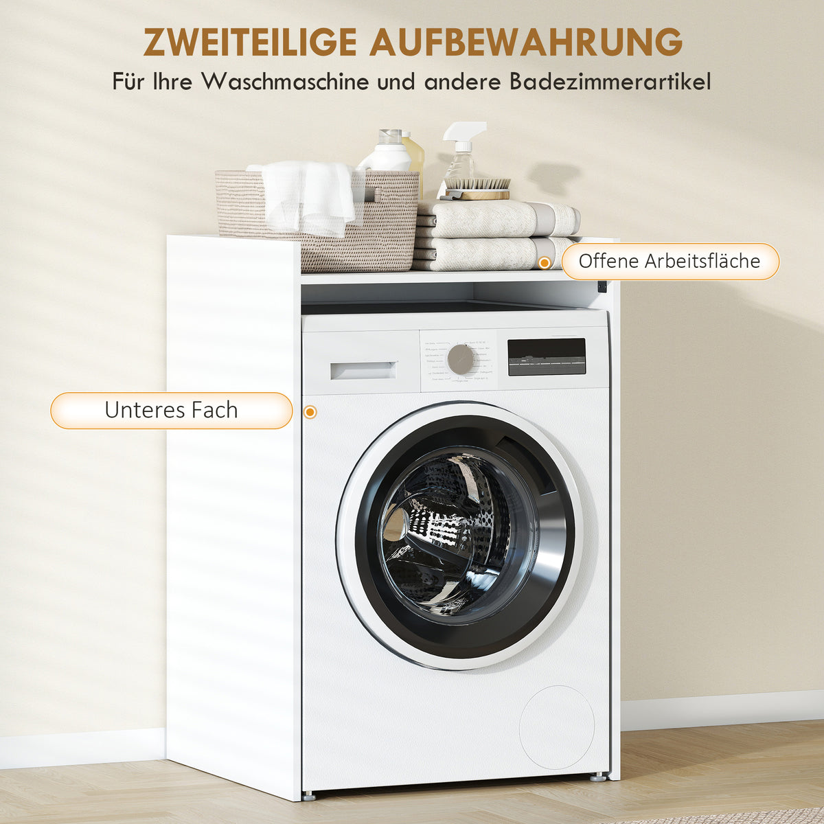 Waschmaschinenschrank mit Ablage