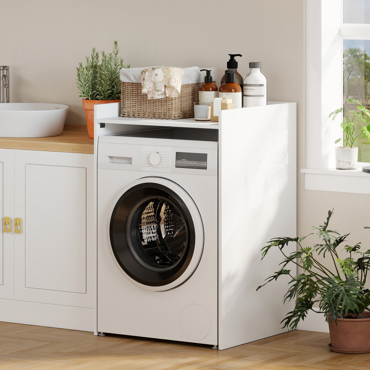 Waschmaschinenschrank mit Ablage
